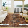 thumbnail image 4 of Addison Rugs Chantille Indoor/Outdoor Traditional Global Rust Machine Washable Rectangle Rug, 3' x 5', 4 of 8