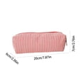 thumbnail image 3 of Cute Pencil Case, Desktop Stationery Finishing Large Capacity Striped Travel Storage Bag, Multifunctional Cosmetic Pouch Red, 3 of 6