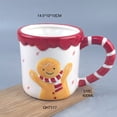 thumbnail image 2 of Taza de cerámica Cute Gingerbread Man con mango de bastón de caramelo, 350 ml, 2 of 2