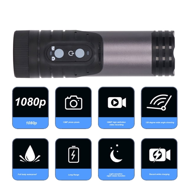 Cámara De Motocicleta, Cámara De Cámara De Casco De Bicicleta HD 1080p Con Linterna Wifi Anti Shake Deportes Dv H68a Para Cardulador De Automóviles Videocomisión De Grabadora