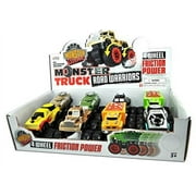 Monster Truck Road Warrior 4 Wheel Drive Extreme Monster Slam Monster Trucks Friction Powered Just Push & Go No Batteries Needed Set Of 8