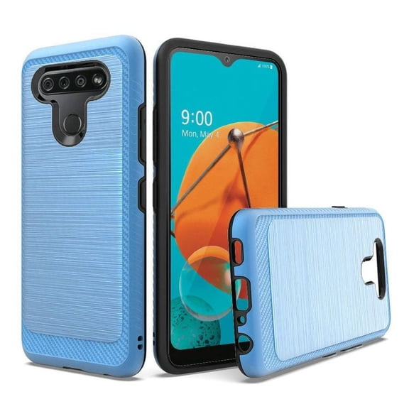 GSA Hybrid Brushed Case w/Edge Design for LG K51 - Blue
