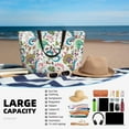 thumbnail image 3 of Yiaed Fairy Flower Print Large Capacity Beach Travel Bag - Waterproof Zipper Vacation Tote for Sandproof Storage, and Camping, 3 of 5