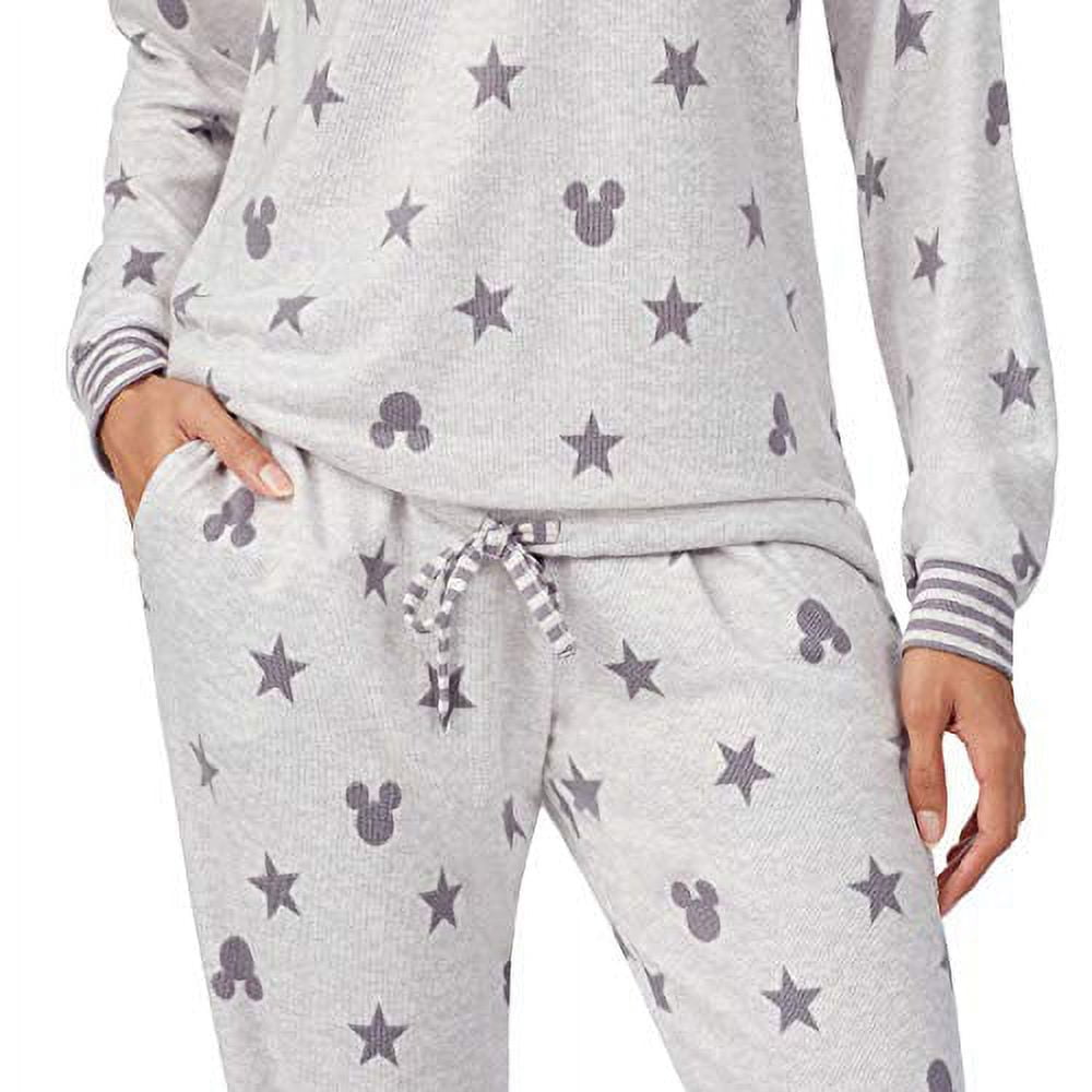 Disney Womens 2 Piece Cozy Pajama Set (Mickey Mouse, X-Large)