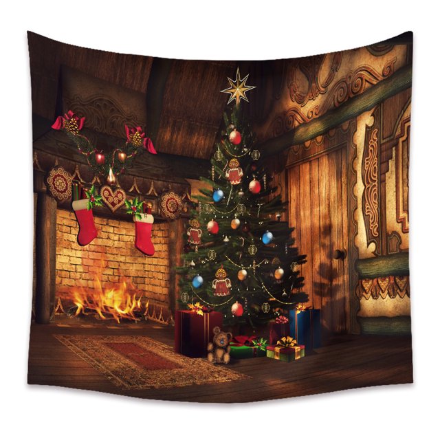 Christmas Series Tapestry Tree for Home, Bedroom Decoration, Background Cloth, Wall Hanging Decor