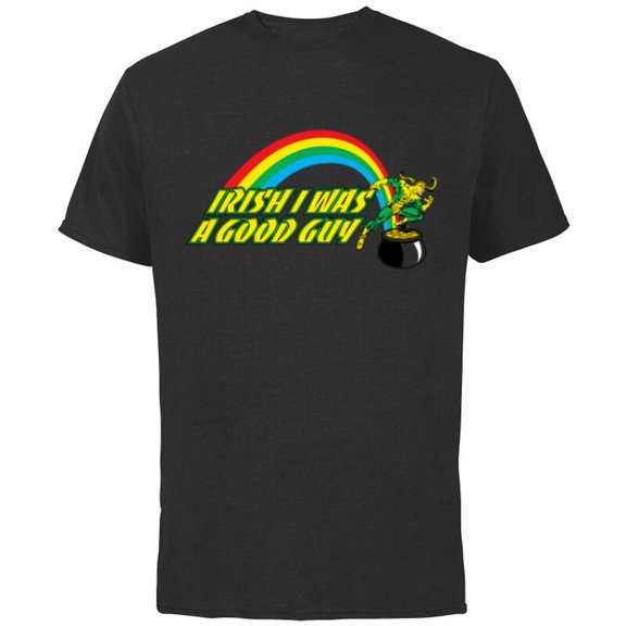 Marvel Loki Irish I Was A Good Guy St. Patrick’s Day - Short Sleeve Cotton T-Shirt for Adults - Customized-Black