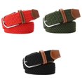 thumbnail image 1 of Cinturón Tejido para Hombre de 3 Piezas Cinturón de Correas para Exteriores Cinturón de Utilidad 105x3.3cm BLESIY Cinturones de lona casuales para hombres, 1 of 8