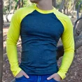 thumbnail image 3 of Playera Manga Ranglan Manga Larga Cuerpo Color Gris Oxford, 3 of 3