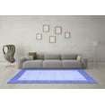 thumbnail image 3 of Ahgly Company Indoor Square Solid Blue Modern Area Rugs, 4' Square, 3 of 4