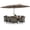 Brown, variant on YYAo Outdoor Eating Sets,Patio Dining Furniture,11 Pieces Patio Dining Set with 15 Feet Double-Sided Patio Umbrella Base Included-Orange