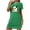 Green, variant on MuZeFu Nightgown Sleep Dress for Women Sleepwear Women's Oversized Short Nightgown Fashion Chest Print Short Sleeve Nightdress