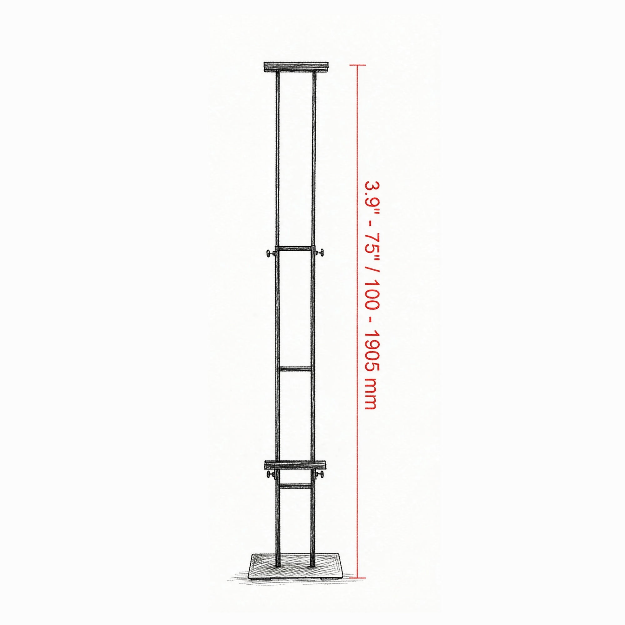 Heavy Duty Double-Sided Poster Stand, Adjustable Floor Sign Holder up to 75" for Foam Board & Banners