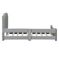 thumbnail image 3 of Bellemave Upholstered Twin Bed Frame, Twin Size Daybed Frame with Classic Stripe Shaped Headboard, Wood Twin Sofa Beds (Gray), 3 of 8