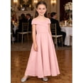 thumbnail image 6 of Hansber Off Shoulder Flower Girl Dress Junior Bridesmaid Wedding Evening Pageant Birthday Party Prom Gown Pink 16, 6 of 7