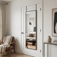 thumbnail image 6 of JIOABL 47" x 14" Rectangular Full Length Wall Mounted Mirror, Aluminum Alloy Frame, HD Glass, for Bedroom, Living Room & Entryway, Black, 6 of 9