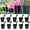 Black, variant on 10 Pack 6'' Hanging Flower Pot Black, Outdoor Metal Railing Planter for Balcony Garden Wall Deck Porch