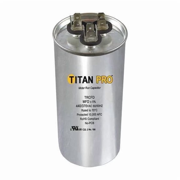 Titan Pro Motor Dual Run Cap,40/7.5 MFD,370-440V TRCFD4075