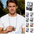 thumbnail image 4 of Ourlife Mini Keychain Digital Camera 2MP Portable Pocket Camera with Flip Screen 1080P Small Camera with 32GB Card for Kids,Travel,Beginners,Party Built-in Filters 2H Battery Rechargeable Pink, 4 of 8
