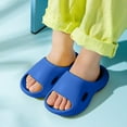 thumbnail image 2 of Hjtefg Children's Sandals and Slippers for Girls, Thick-Bottomed Breathable Baby Slippers, Cute Soft-Soled Indoor Shoes for Toddlers, Comfy Bath Slippers for Kids,Color: Blue Size: 8-9 Years, 2 of 6