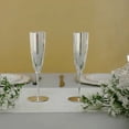 thumbnail image 4 of BalsaCircle 6 Metallic Silver 5 oz Plastic Champagne Flutes Tableware Disposable Wine Glassess Party Supplies, 4 of 8