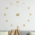 thumbnail image 1 of Uxcell 1-Pack Reloj de Pared 3D DIY, Reloj de Pared Sin Marco de 59" Reloj Silencioso con Números para el Hogar, Dorado+Dorado, 1 of 1
