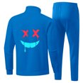 thumbnail image 4 of BXINGOHAI 2 Pieces Sweatsuits for Men Fashion Graphic Stand Collar Tracksuit Full Zip Up Long Sleeve Sweatshirts With Sweatpants 2024 Outdoor Jogging Outfits Sets Blue,M, 4 of 4