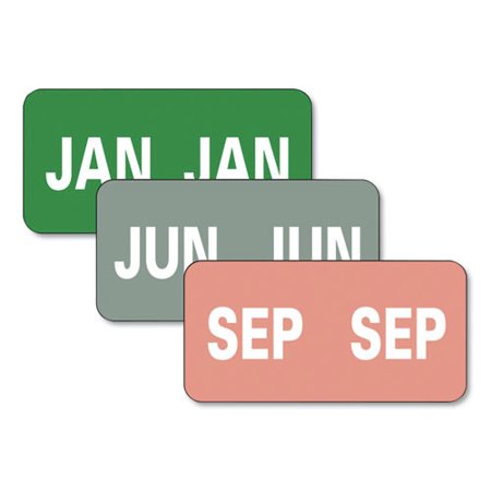 Smead 67450 Monthly End Tab File Folder Labels, Jan-Dec, 0.5 X 1, Assorted, 25/sheet, 120 Sheets/box