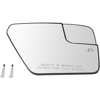 TRQ Right Passenger Side Mirror Glass For 2011-2019 Ford Fiesta - Convex Snap On Replacement Glass FO1325177