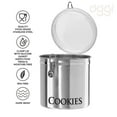 thumbnail image 4 of Oggi Airtight Clamp Canister Food Storage Container, 8-Inch-Cookies, Stainless, Clear Lid, 4 of 8