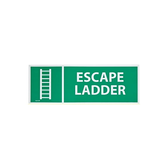 National Marker Escape Ladder 5" x 14" Adhesive Glow GL313P