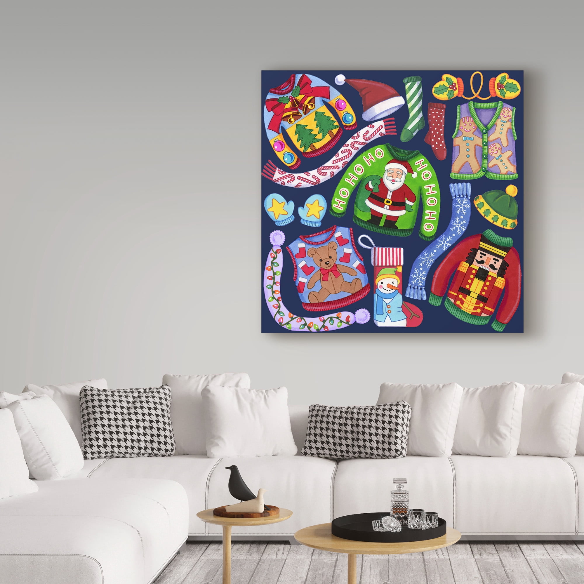 Trademark Fine Art 'Christmas Ugly Sweaters' Canvas Art by Kimura Designs