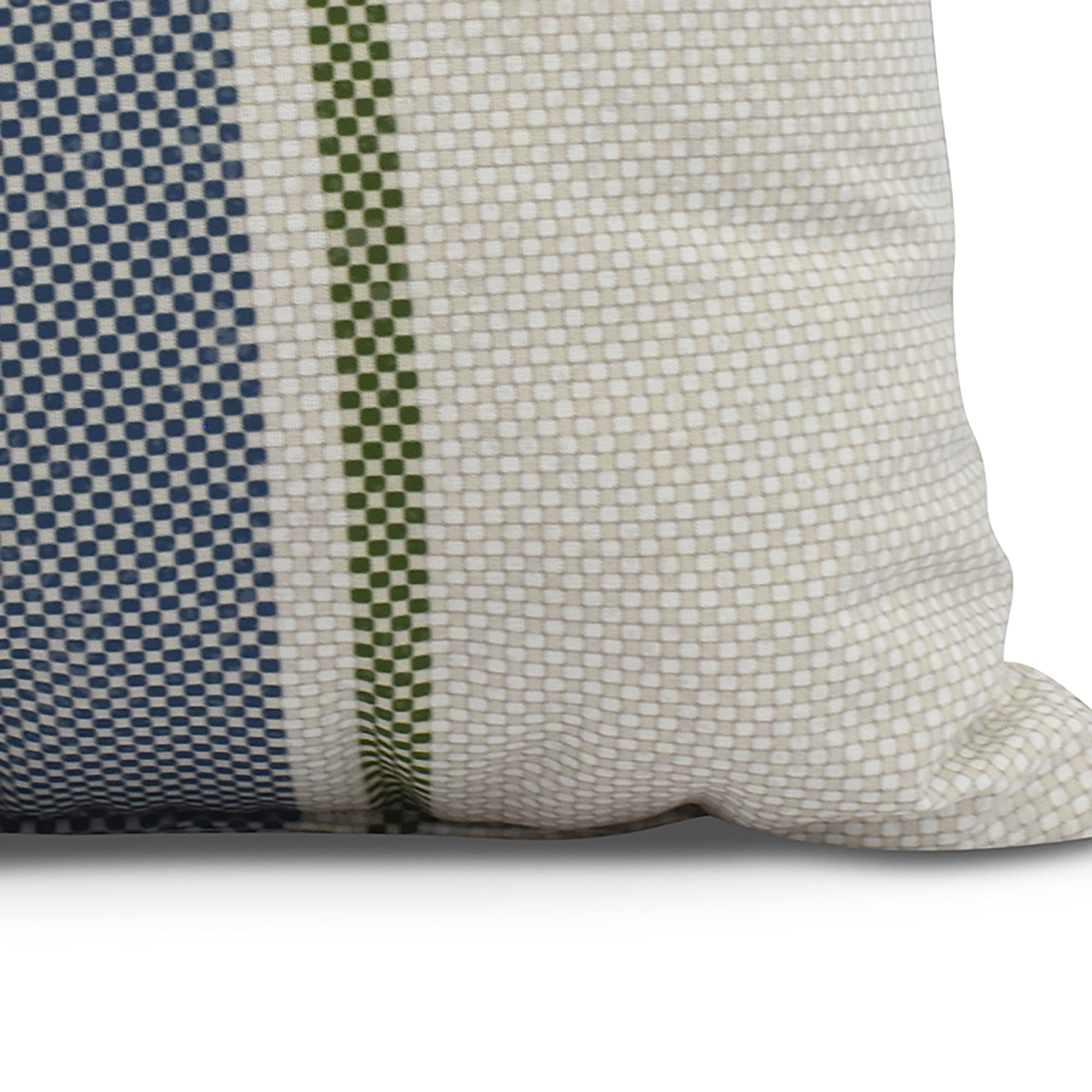 E by Design 18 x 18 inch Grain Sack Outdoor Pillow Navy Blue
