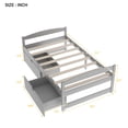 thumbnail image 4 of PORKISS Twin Bed Frame with 2 Storage Drawers, Gray Twin Size Platform Bed with Wood Slat Support, No Box Spring Needed, Wood Bed Frame for Kids, Teens, Guest Room, 4 of 9