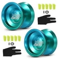 thumbnail image 2 of Balle Yoyo en Aluminium Cadeau Yoyo Compétitif avec Cordons de Roulement et Gant, 2 of 7