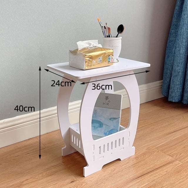 Mesita de noche europea moderna y sencilla, mesa de centro pequeña, mesa de revista, mesa de salón pastoral, mesa cuadrada pequeña, mesa auxiliar de ocio