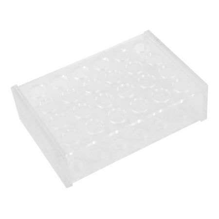 Reversible 24 Slots Centrifuge Tube Storing Case Rack Holder Clear