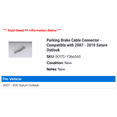 thumbnail image 2 of Parking Brake Cable Connector - Compatible with 2007 - 2010 Saturn Outlook 2008 2009, 2 of 2