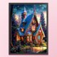 thumbnail image 1 of Cuadros Decorativos Bordado completo Hilo de algodón ecológico 16CT Impreso Dream House Kit de punto de cruz (3) Wdftyju embutido en tela, 1 of 1