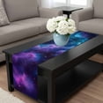 thumbnail image 4 of Starry Sky Table Runner 72 Inches Long, Modern Rustic Blue Purple Ombre Star Night Kitchen Coffee Dining Table Decoration for Home Party Birthday Wedding Home Decor 13x72 Inches, 4 of 8