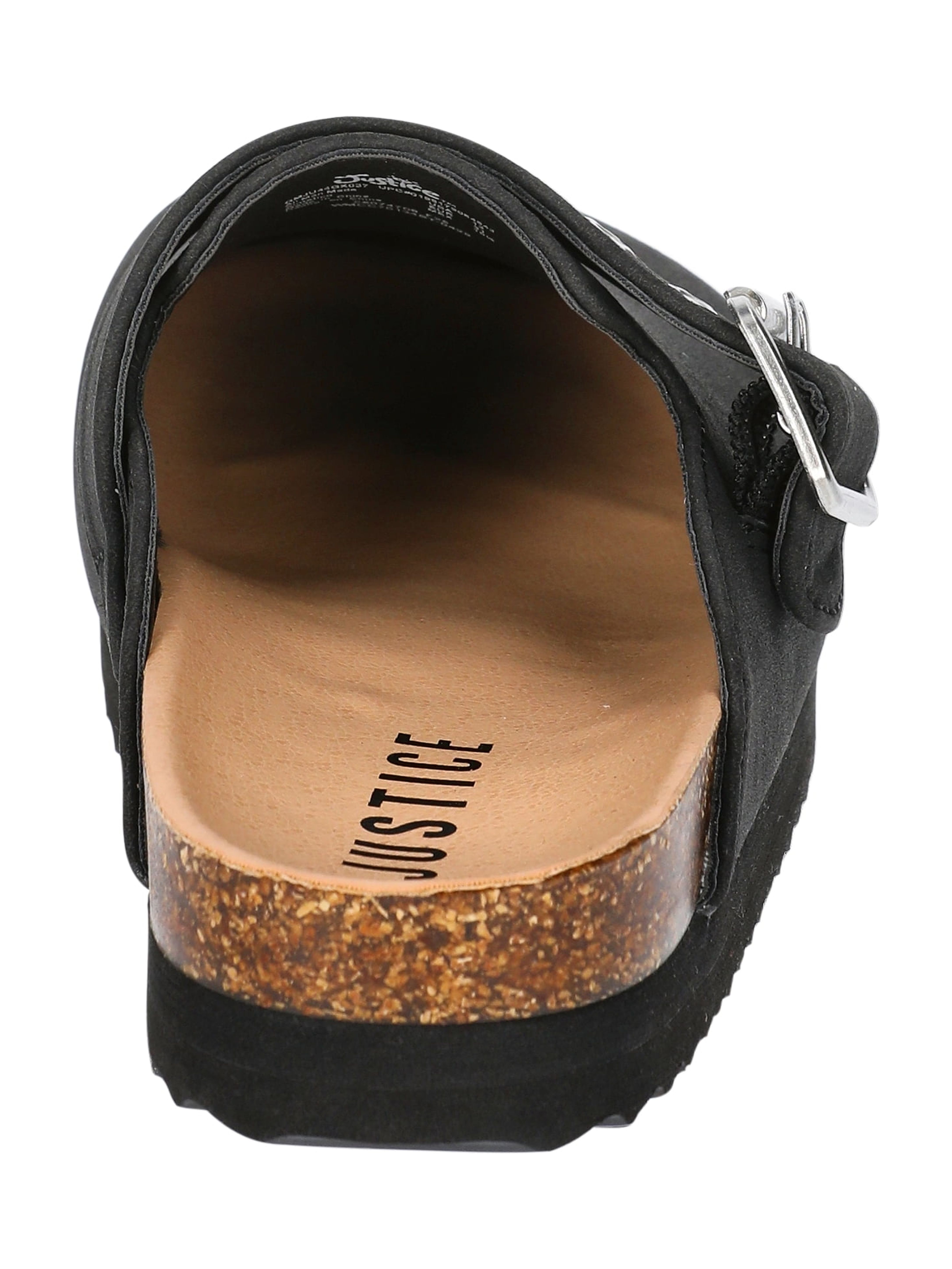 Justice Little and Big Girls' Star Buckle Platform Clogs