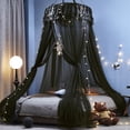 thumbnail image 4 of Kertnic Dosel de Cama Soñador para Niñas, Cortinas de Dos Capas de Tul Transparente, Doseles para Niños y Adultos, Red Mosquitera para Cama Queen y King (Doble Capa-Negro), 4 of 8