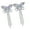 Silver, variant on Alloy Butterfly Shape Nipple Covers Pasties with Rhinestones Tassels for Women