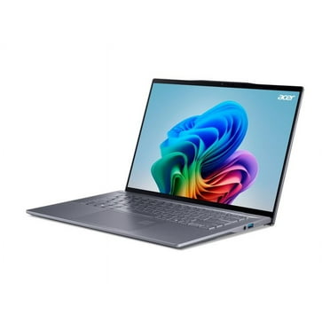 Acer Swift 14 AI SF14-11T - 180-degree hinge design - Snapdragon X Elite - X1E-78-100 / up to 3.4 GHz - Win 11 Home - Qualcomm Adreno - 16 GB RAM - 1.024 TB SSD - 14.5" IPS touchscreen 2560 x 1600 (WQXGA) @ 120 Hz - Wi-Fi 7, Bluetooth - steel gray - kbd: US Intl