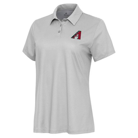 Women's Antigua White/Gray Arizona Diamondbacks Rings Polo