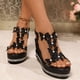 thumbnail image 1 of WILLBEST Sandalias De Tela De Moda De Verano Para Mujer, Sandalias Transpirables Con Punta Abierta, Zapatos De Plataforma Cómodos, 1 of 8