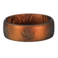 thumbnail image 5 of King Will Silicone Wedding Rings For Men Women, 6.6mm Wide 1.8mm Ultra Thin Maple Leaf Design Rubber Wedding Bands, Dark Orange, Breathable Comfort Fit Size 11, 5 of 7