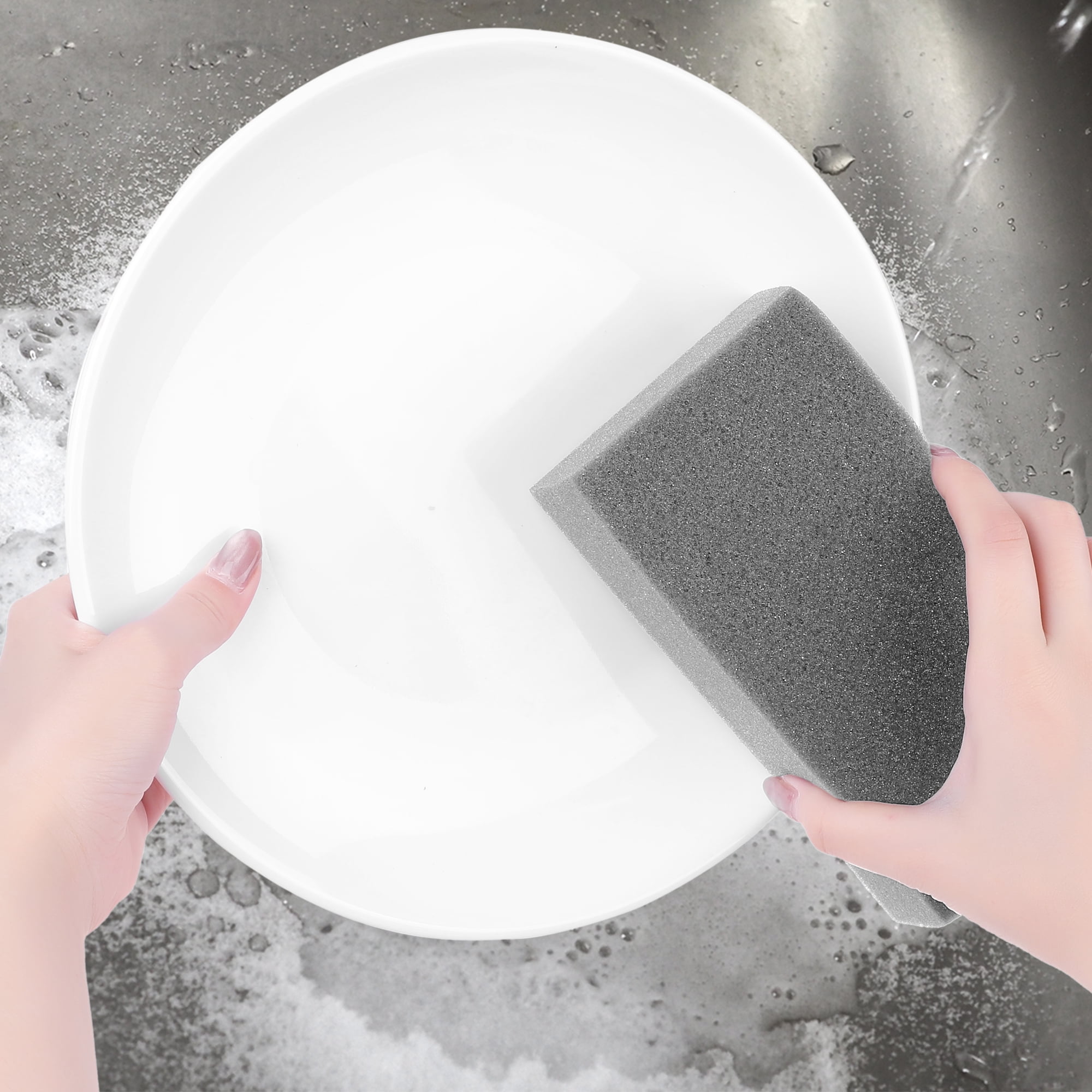 Unique Bargains Sponges Cleaning Kitchen Sponge Non Scratch Sponges Grey 6.5"x3.5"x1.8"