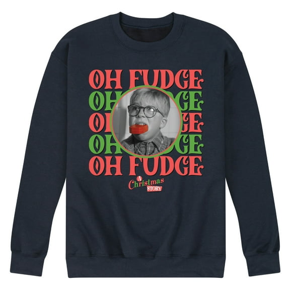 A Christmas Story - Oh Fudge Stacked - Men's Crew Neck Fleece Pullover