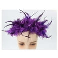 thumbnail image 4 of Floral Feather Fascinator Headband Decorative Mesh Headpiece with Flowers and Feathers for Wedding Party Event Hair Accessory, 4 of 7
