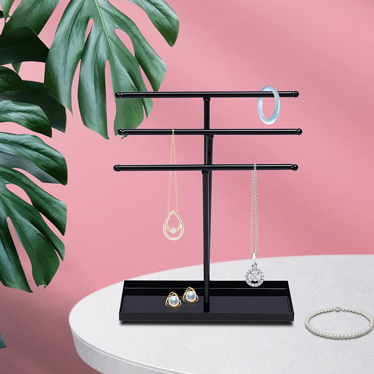 3 Tier Jewelry Display Tree Stand Bracelet Necklace Organizer Holder